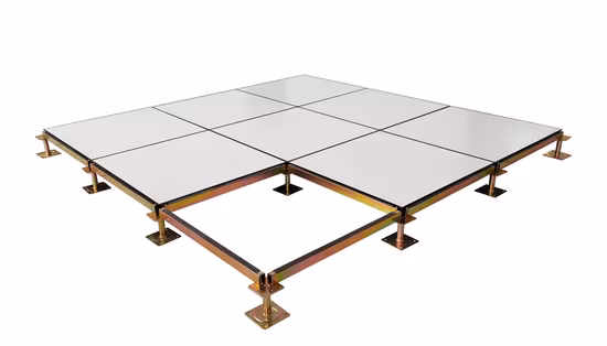 Pavimento sopraelevato acciaio-cemento antistatico in HPL/PVC